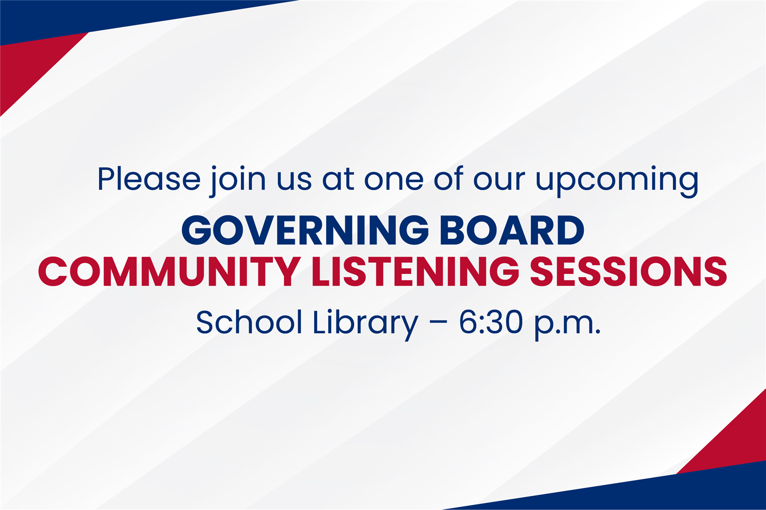 WESD Governing Board Community Listening Sessions 2025